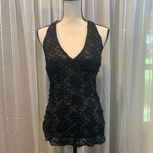 Rhapsody Black Lace Tank Top